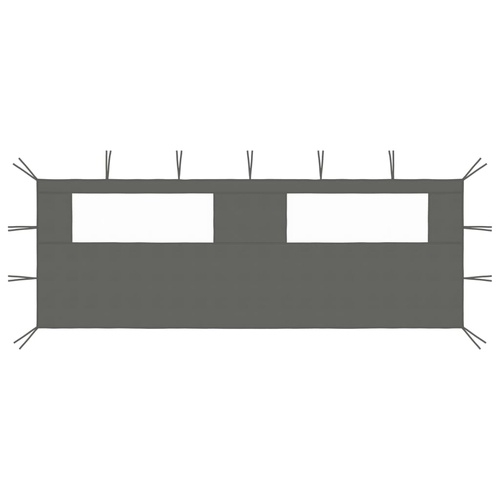 Gazebo Sidewall with Windows 6x2 m Anthracite