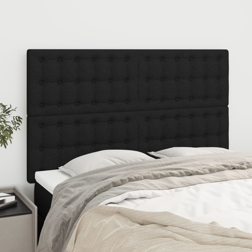 Headboard Black 144x5x118/128 cm Fabric