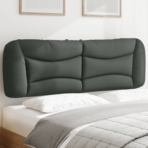Headboard Cushion "Hvar" Dark Grey 153 cm Fabric