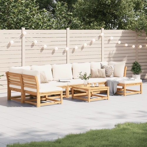 8 Piece Garden Lounge Set with Cushions Solid Wood Acacia