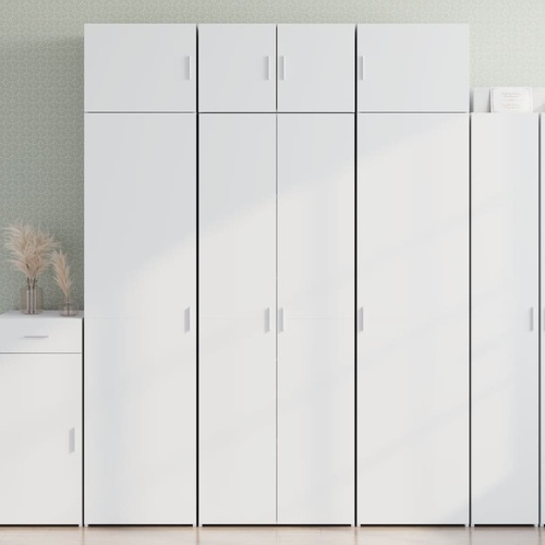 Highboard White 70x42.5x185 cm Engineered Wood