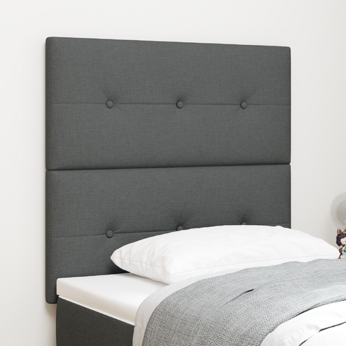 Height-Adjustable Headboard Dark Grey 80 cm Fabric