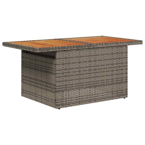 Garden Sofa Set with Storage 6 pcs Grey Poly rattan