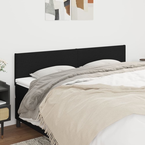 Headboards Black 160x5x78/88 cm Fabric