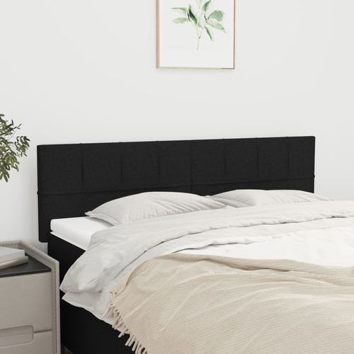 Headboards Black 144x5x78/88 cm Fabric