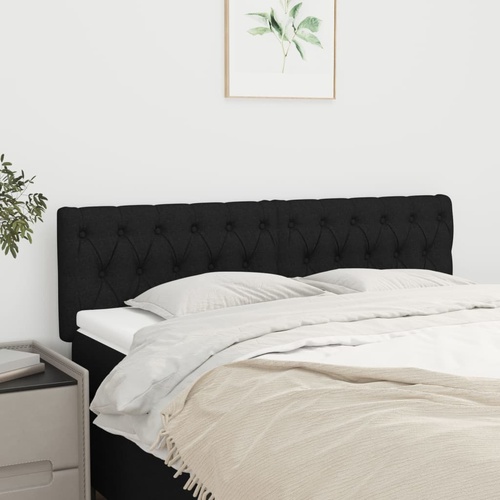 Headboards Black 160x7x78/88 cm Fabric