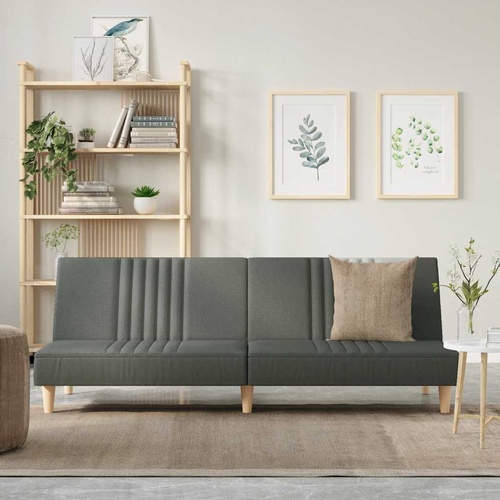 Sofa Bed Dark Grey Fabric