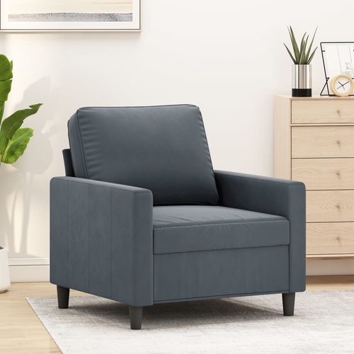 Sofa Chair Dark Grey 60 cm Velvet