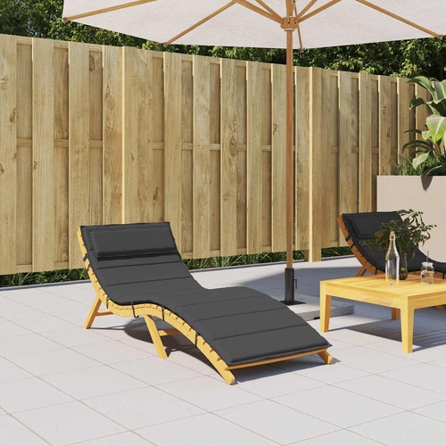 Sun Lounger Cushion Black 180x60x4 cm Oxford Fabric