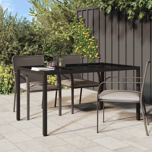 Garden Table Brown 150 x 90 x 75 cm Poly Rattan