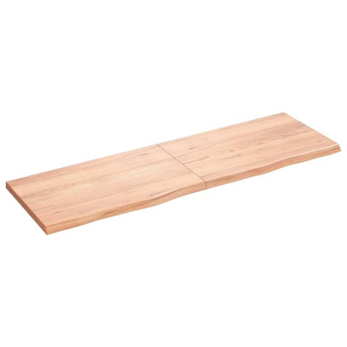Wall Shelf Light Brown 160x50x(2-4) cm Treated Solid Wood Oak