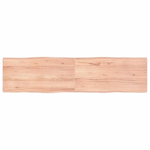 Table Top Light Brown 160x40x(2-4)cm Treated Solid Wood Live Edge
