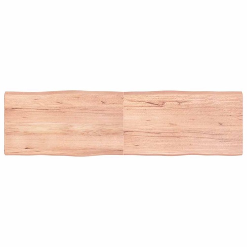Table Top Light Brown 180x50x(2-6)cm Treated Solid Wood Live Edge