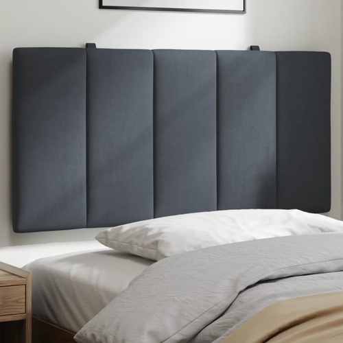 Headboard Cushion "Hanko" Dark Grey 107 cm King Single Velvet