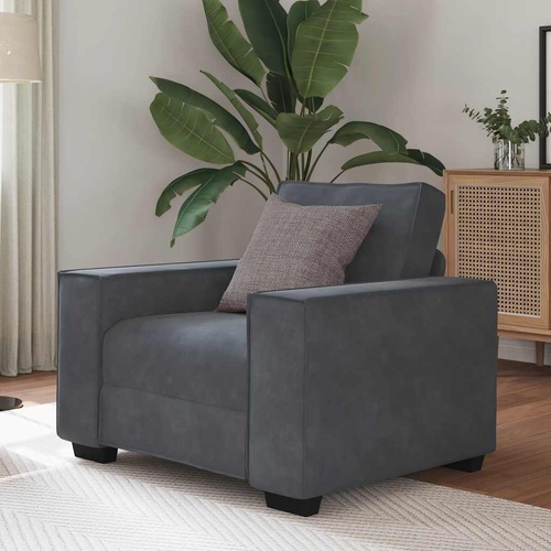 Sofa Chair Dark Grey 100x78x84 cm Velvet