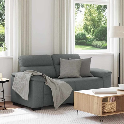 2-Seater Sofa Dark Grey 160x81x84 cm Fabric