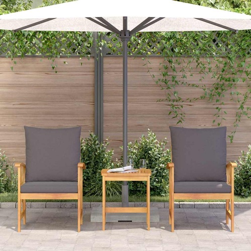 Garden Sofa Set 3 pcs Oil Natural Solid Acacia Wood
