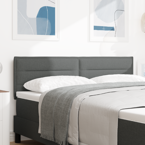 Headboard Lines Design Dark Grey 140 cm Fabric