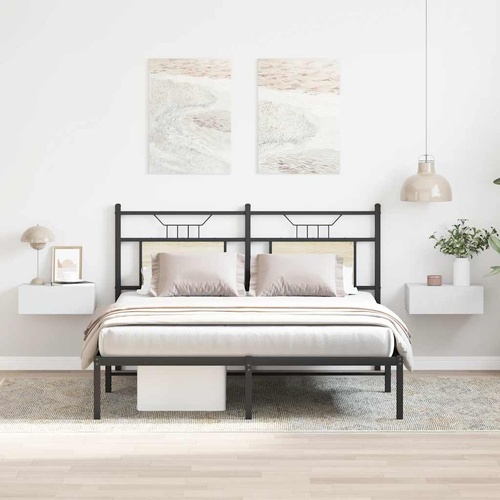 Floating Nightstands 2 pcs White 40x30x15cm Engineered Wood