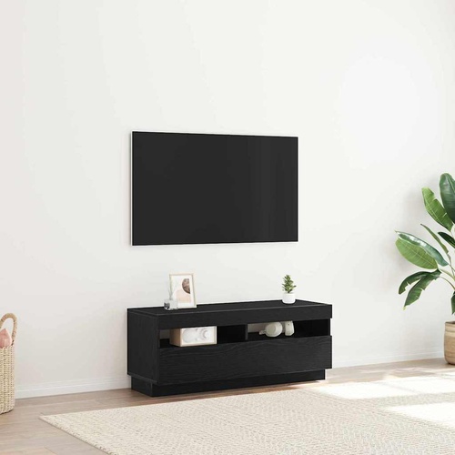 TV Cabinet Black Oak 100 x 35 x 40 cm Engineered Wood
