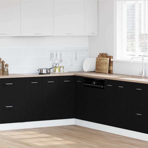 Hanging Cabinet Black Oak 75,5 x 75,5 x 80,5 cm Engineered Wood