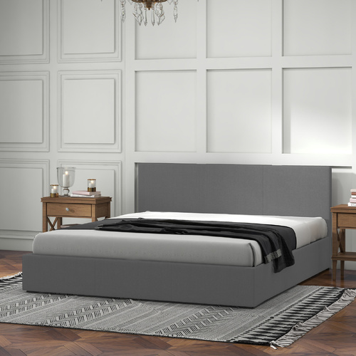 Milano Sienna Luxury Bed with Headboard (Model 2) - Grey No.28 - Single - Model-C235D7