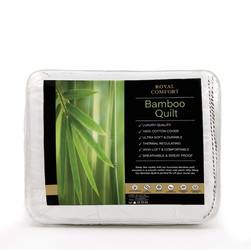 Royal Comfort Luxury Bamboo 250GSM Quilt - King - Model-F50050