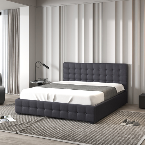 Milano Decor Eden Gas Lift Bed - Dark Grey - King - Model-598939