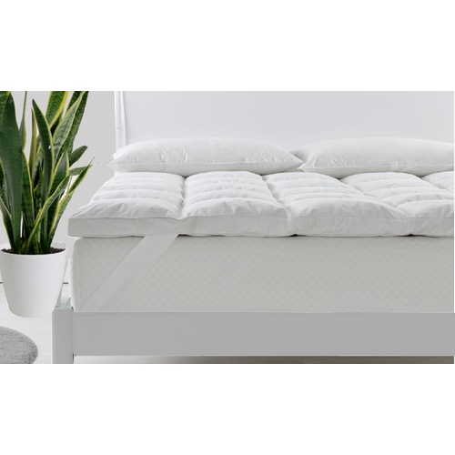 Royal Comfort Duck Feather and Down Mattress Toppers / 1800GSM - King Single - Model-062284