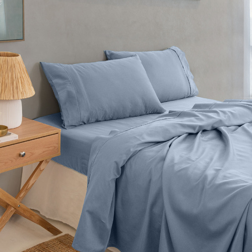 Royal Comfort - Balmain 1000TC Bamboo Cotton Sheet Set - King - Blue Fog - Model-17A69E