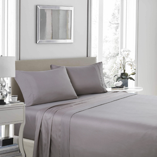 Royal Comfort 1200TC Ultrasoft 4 Piece Sheet Set - Double - Charcoal - Model-5BE5D8
