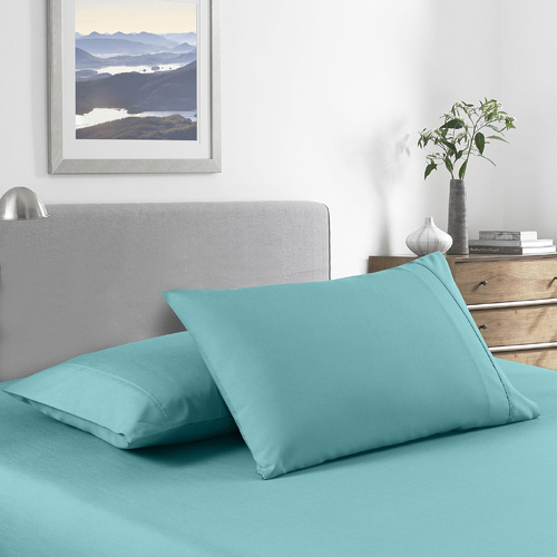 Royal Comfort Bamboo Cooling 2000TC Sheet Set - King-Aqua - Model-F29732
