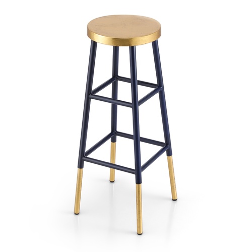 Artiss Bar Stools Metal Gold Navy