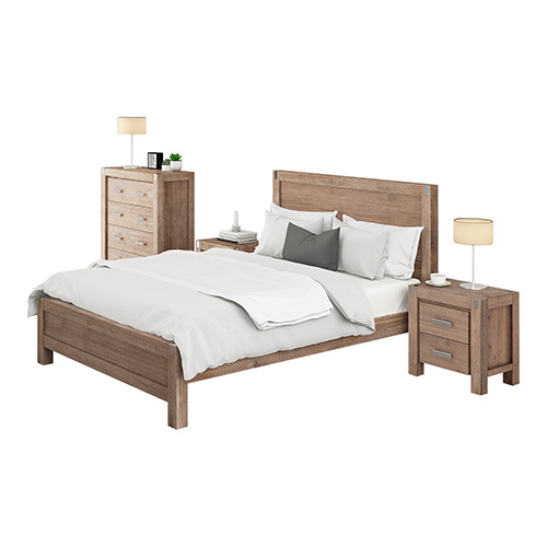 Nowra 5 Pieces King Single Size Bedroom Suite Oak Colour