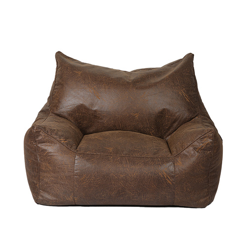 Bean Bag Chair Cover PU Indoor Dark Brown - Model-1C3A4F