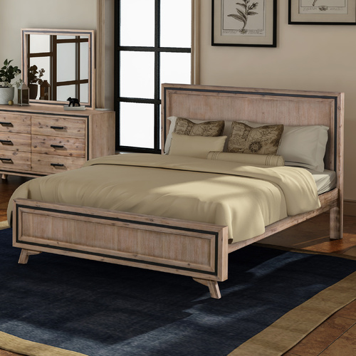 Seashore Bedframe King Size Silver Brush
