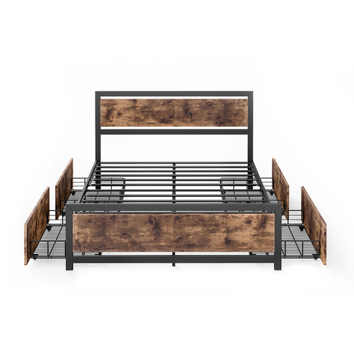 Industrial Bed Frame Double Mattress - Model-D5F7D1