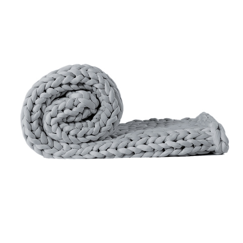 Knitted Weighted Blanket Chunky Grey Kids - Model-3D39E6