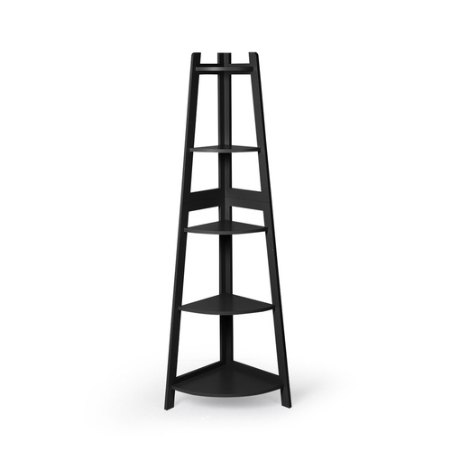 5 Tier Corner Shelf Wooden Storage Black - Model-71AF7E