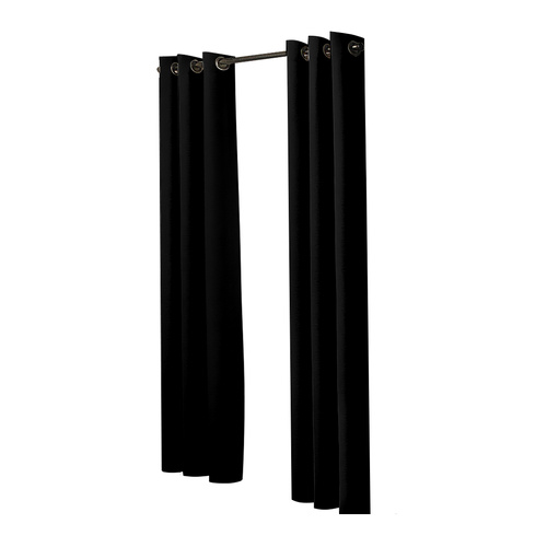 2x Blockout Curtains Panels 3 Layers Black - Model-AD7C9A