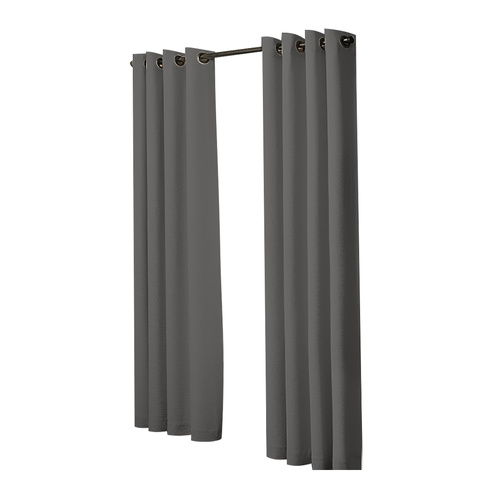 2x Blockout Curtains Panels 3 Layers Charcoal - Model-C2F733