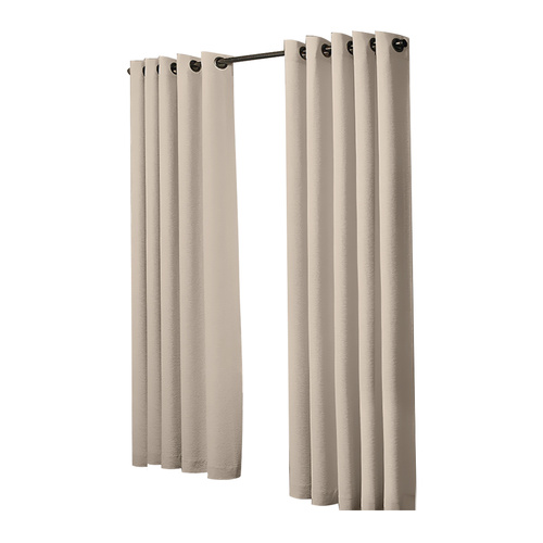 2x Blockout Curtains Panels 3 Layers Beige - Model-26625F