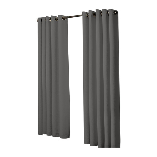 2x Blockout Curtains Panels 3 Layers Charcoal - Model-73C12C
