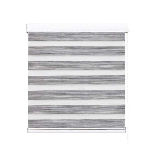 Blackout Zebra Roller Blind Curtains 180x210 Grey - Model-54B794