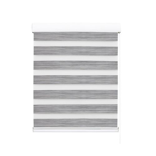Blackout Zebra Roller Blind Curtains 90x210 Grey - Model-6D95D1