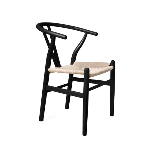 2x Dining Chairs Wooden Hans Black - Model-139174