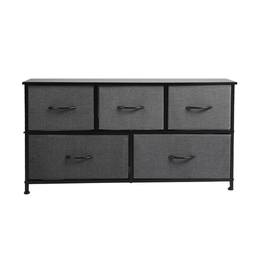 Chest of 5 Drawers Storage Cabinet Dark Grey - Model-691DAA