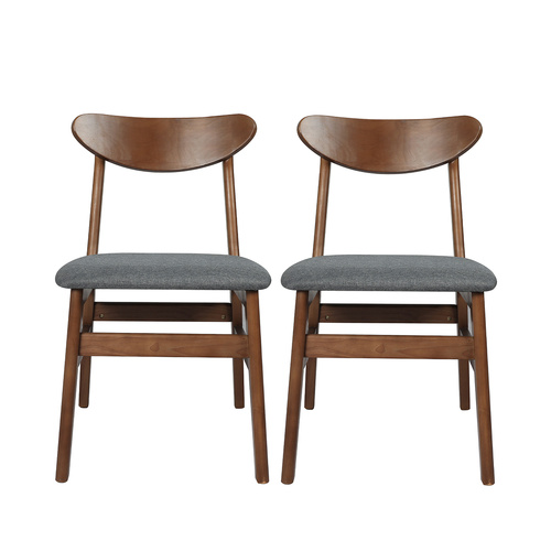 2xDining Chairs Kitchen Chair Brown 2Pack - Model-96F840