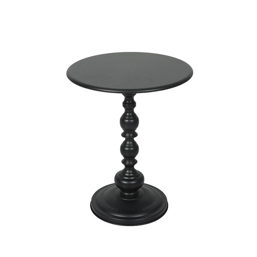 Side Table Vintage End Round Black - Model-637657