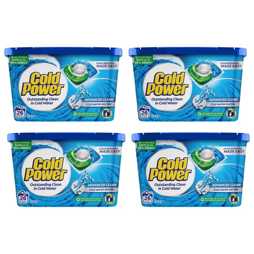 Cold Power Advanced Clean x 104 Laundry Detergent Capsules